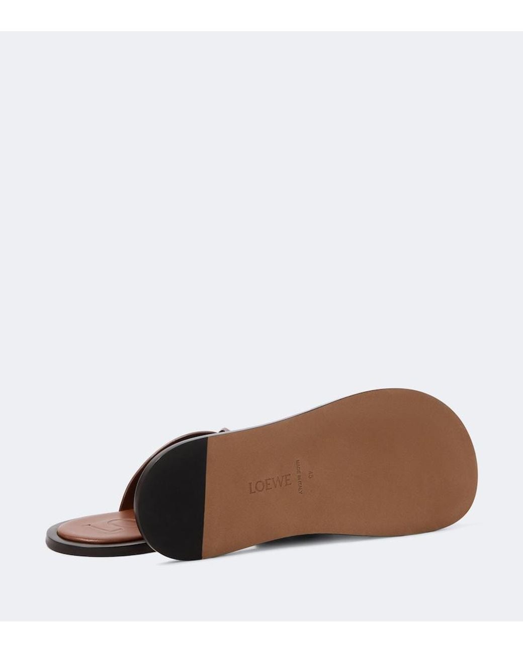 Loewe Brown Paula's Ibiza Flex Leather Sandals for men