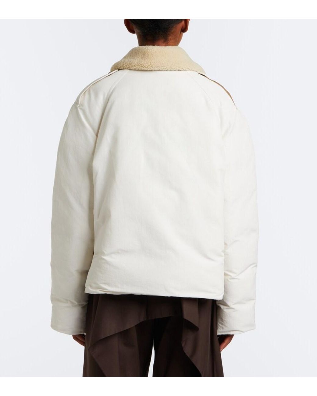 Loewe Natural Shearling-Trimmed Cotton-Blend Blouson Jacket