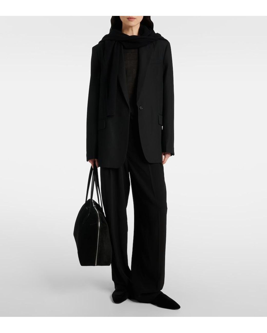 Totême Black Single-Breasted Blazer