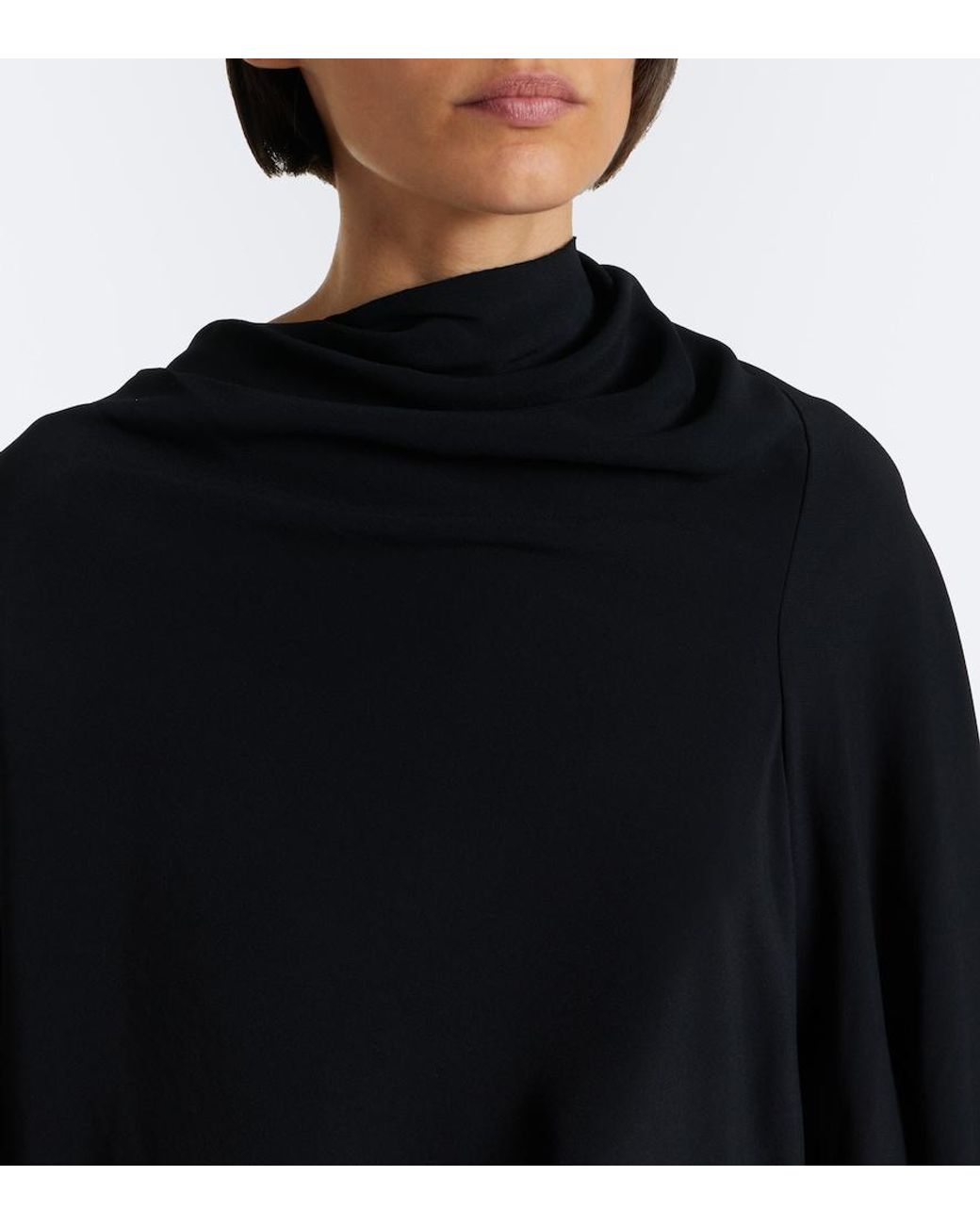 Rick Owens Black Cylinder Draped Top