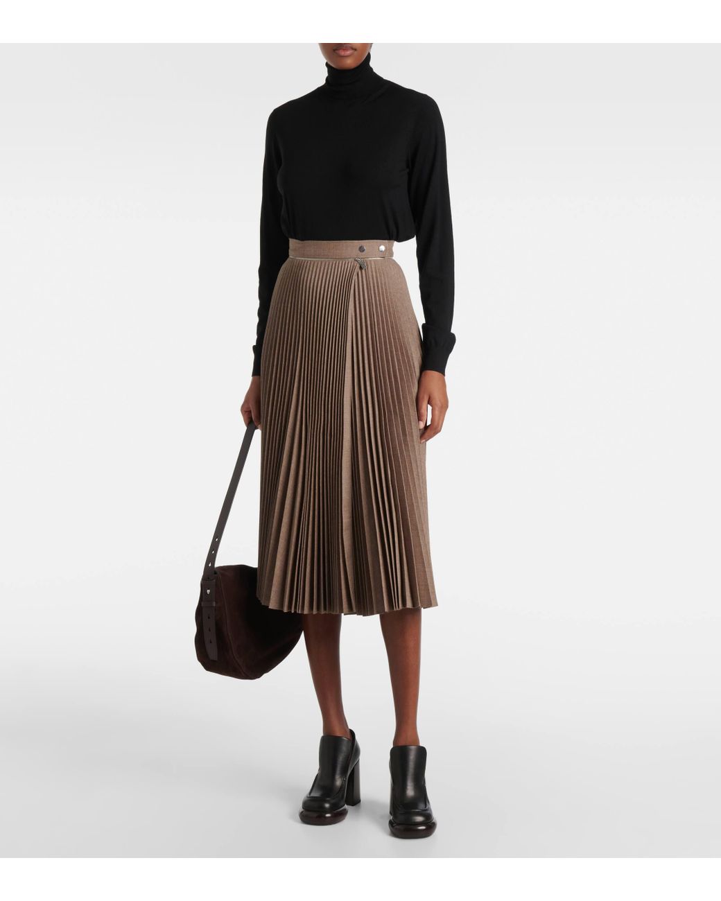 Burberry Knight Medium Suede Shoulder Bag in Brown | Lyst UK