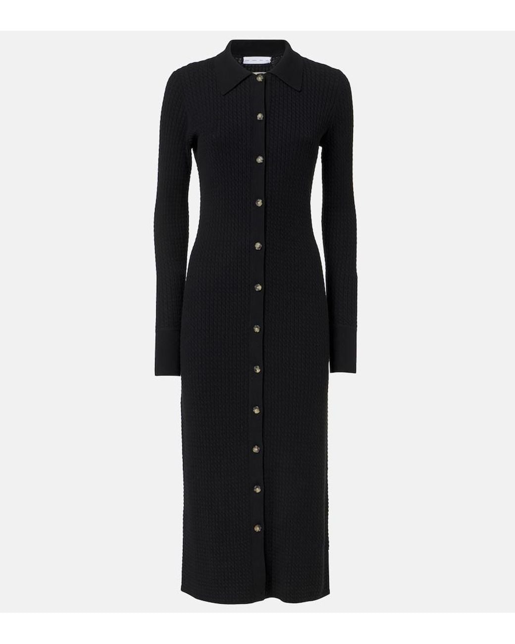 Proenza Schouler Black Label Phillips Cotton-Blend Midi Dress