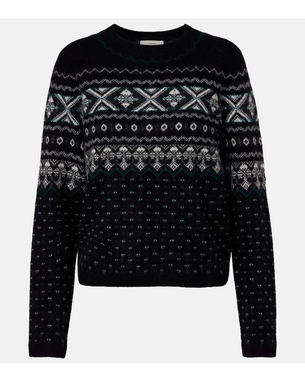 Pullover Fair Isle di Vince in Black