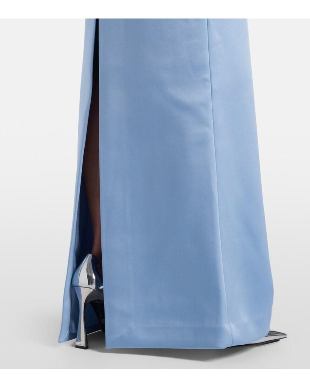 Rebecca Vallance Blue Kai Embellished Satin Bustier Gown