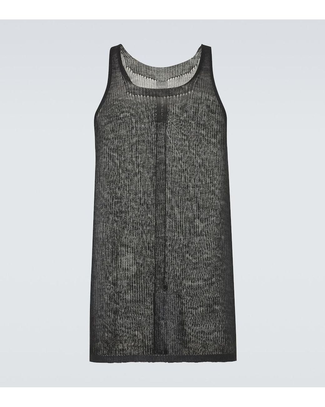Rick Owens Gray Cashmere Tank Top for men