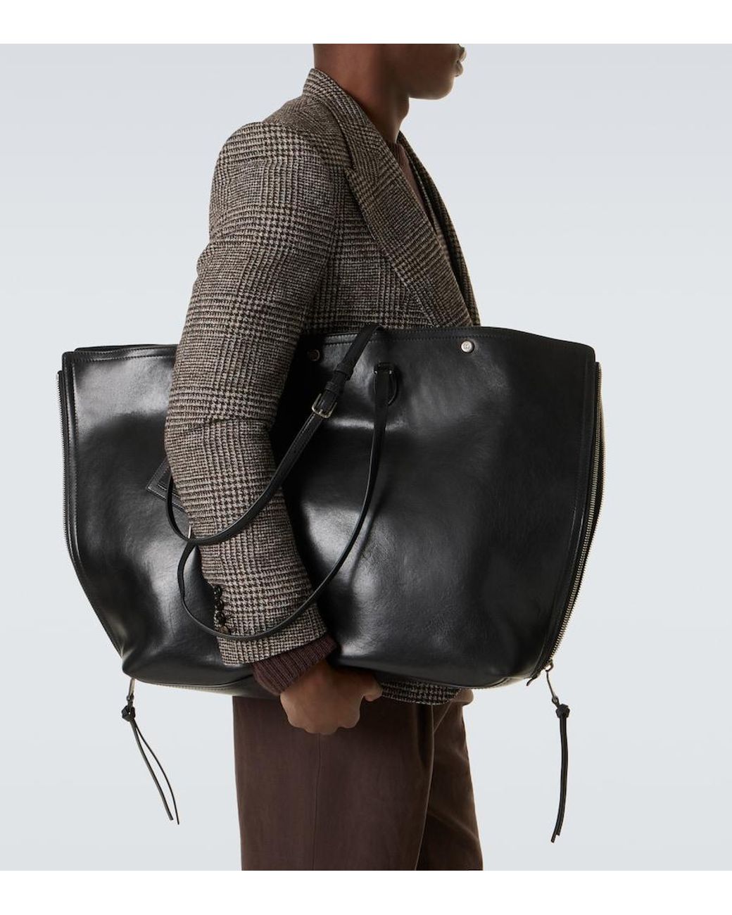 Dolce & Gabbana Black Atene Leather Tote Bag for men