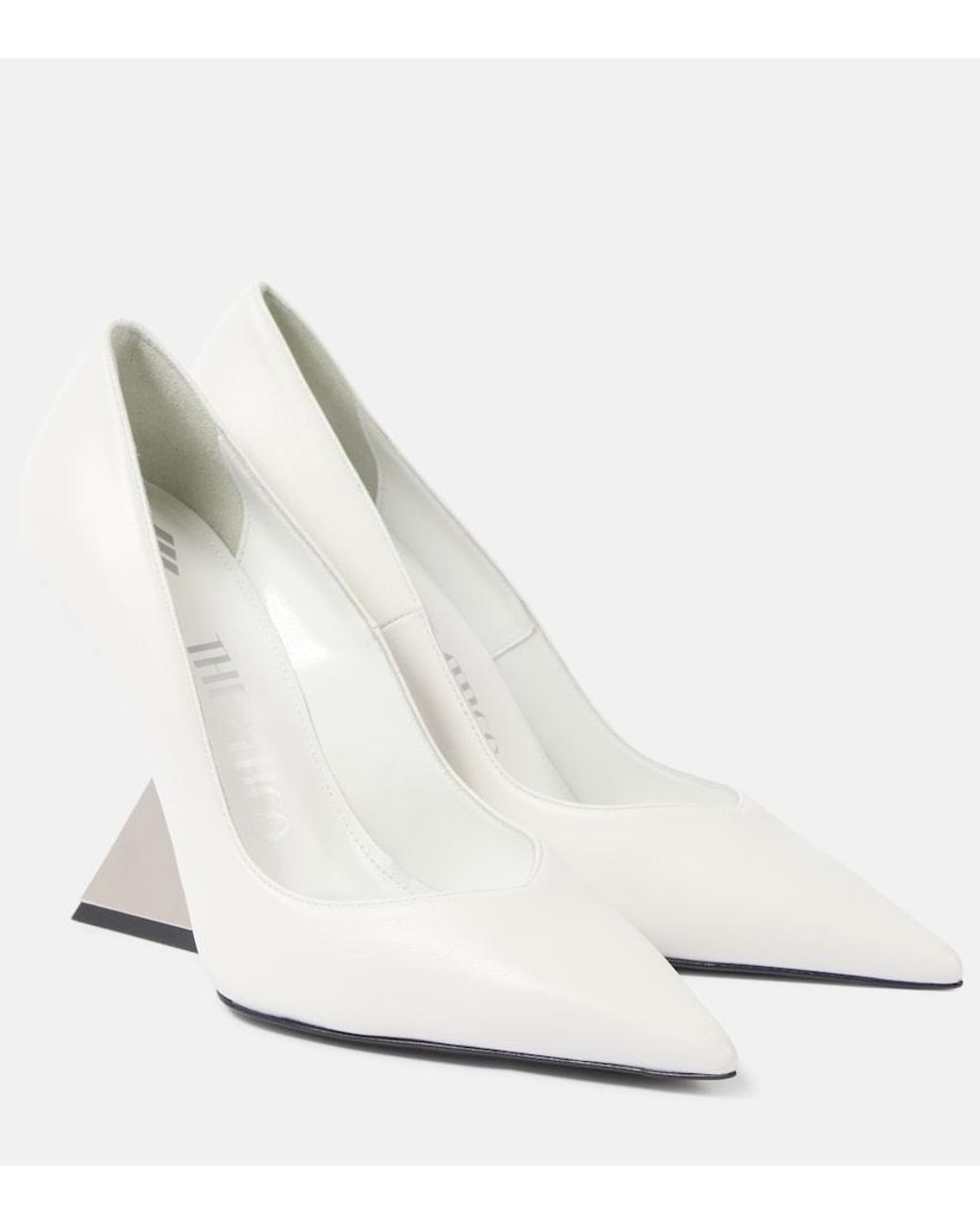 The Attico White Cheope Leather Pumps