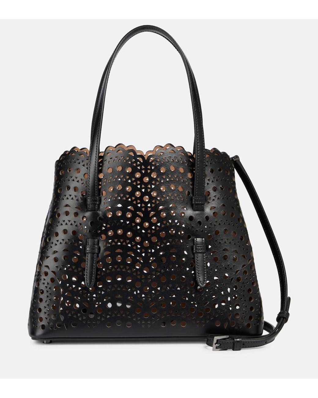Alaïa Black Mina 25 Small Leather Handbag