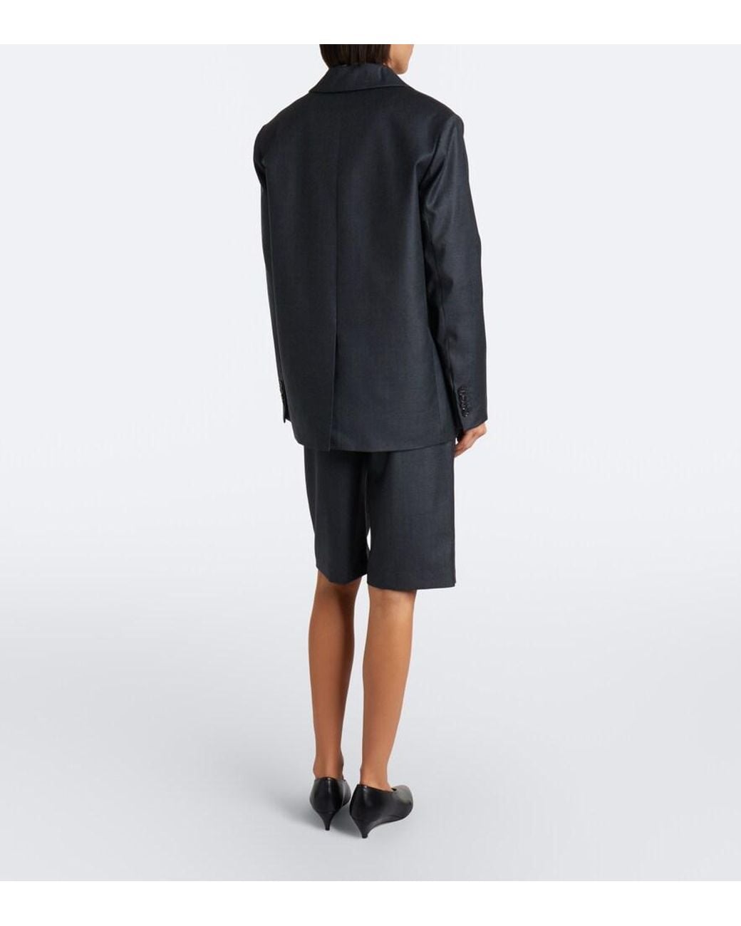 Loulou de Saison Gray Robi Virgin Wool Bermuda Shorts