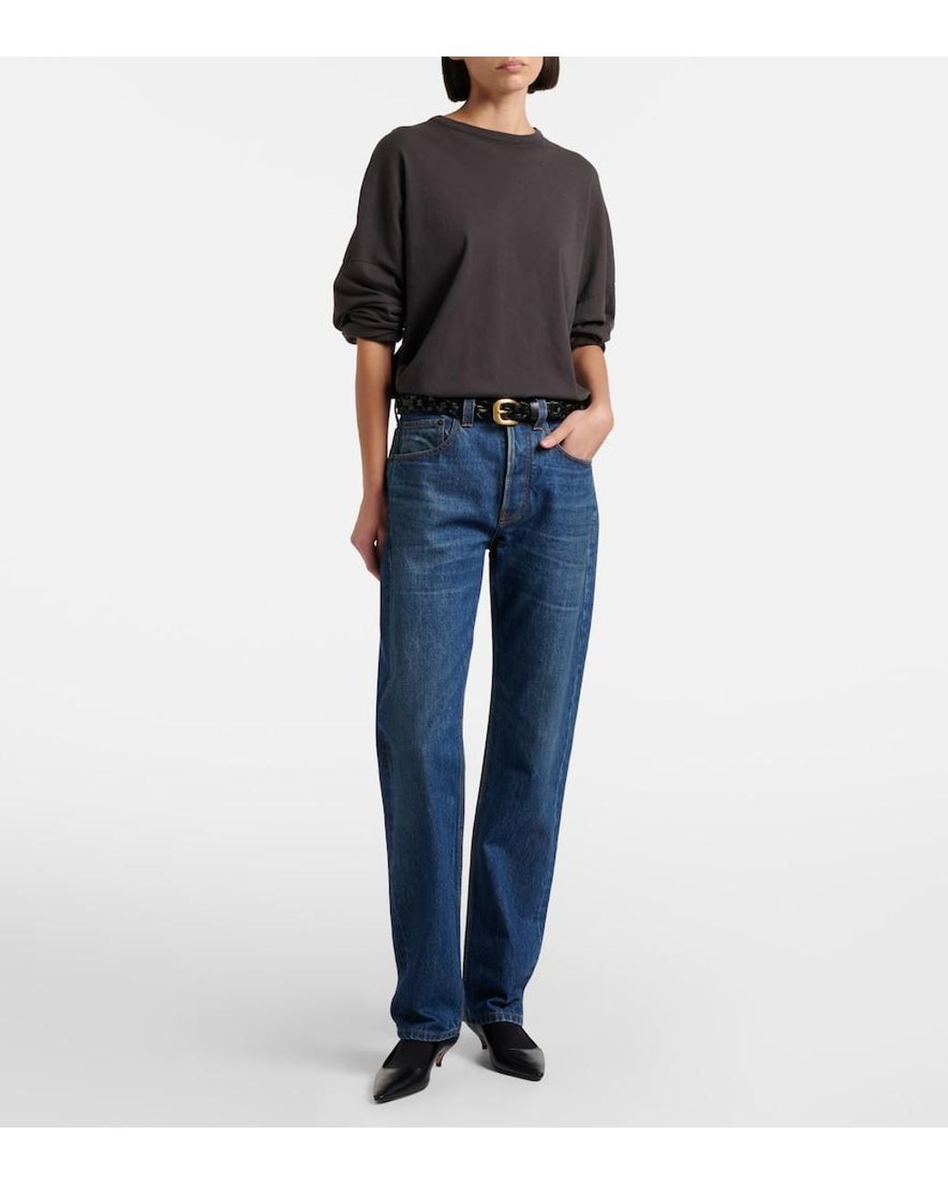 The Row Blue Daciana Straight Jeans