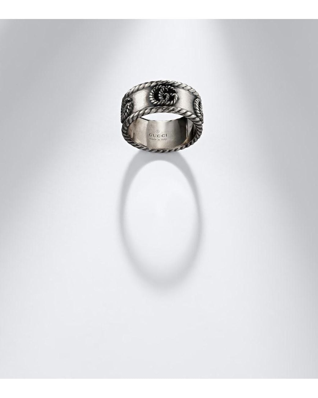 Gucci Metallic 9mm Dicker Ring "gg Marmont"