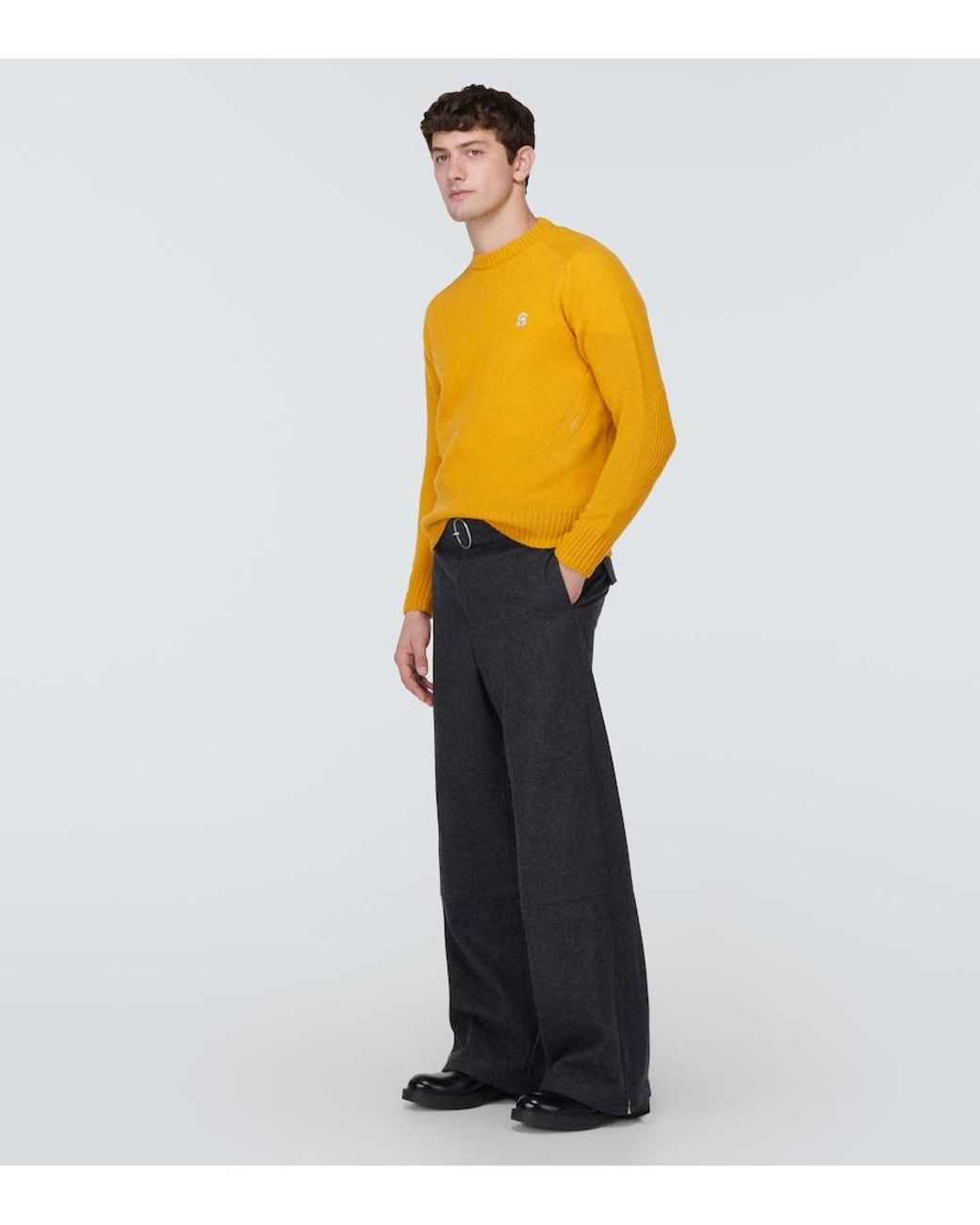 Undercover Yellow Wool Sweater for men