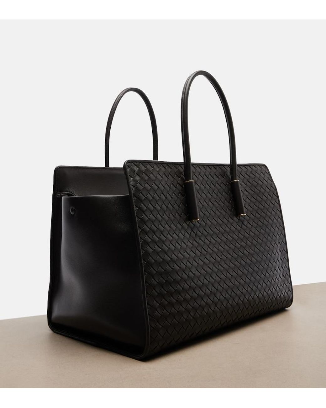 Bottega Veneta Black Tote Bag Barbara Medium Aus Leder