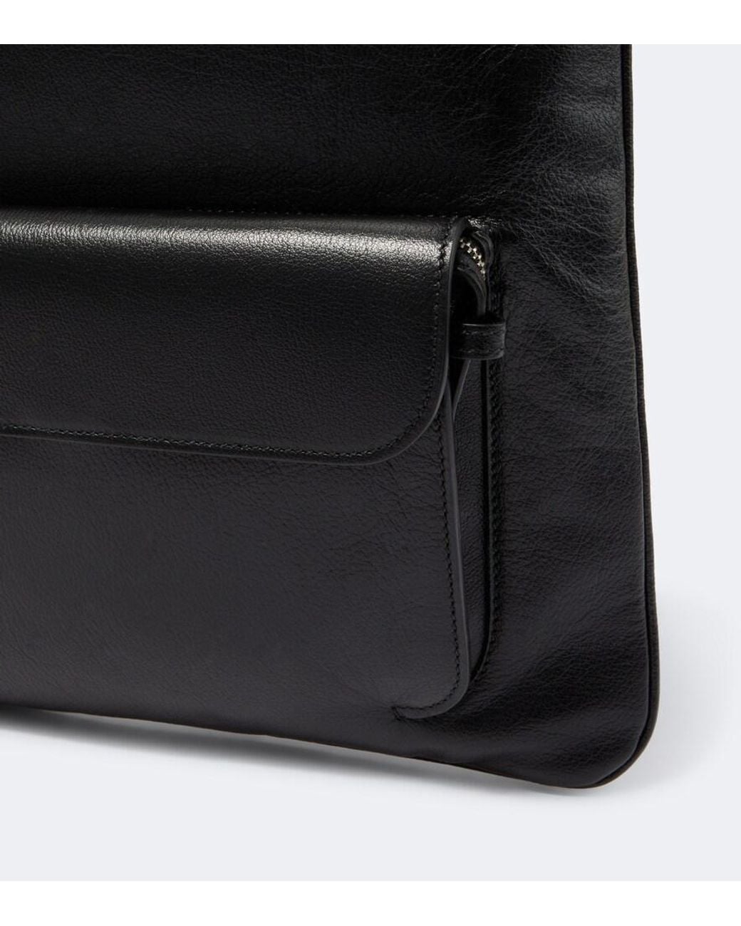 Metier White Slide Leather Messenger Bag for men