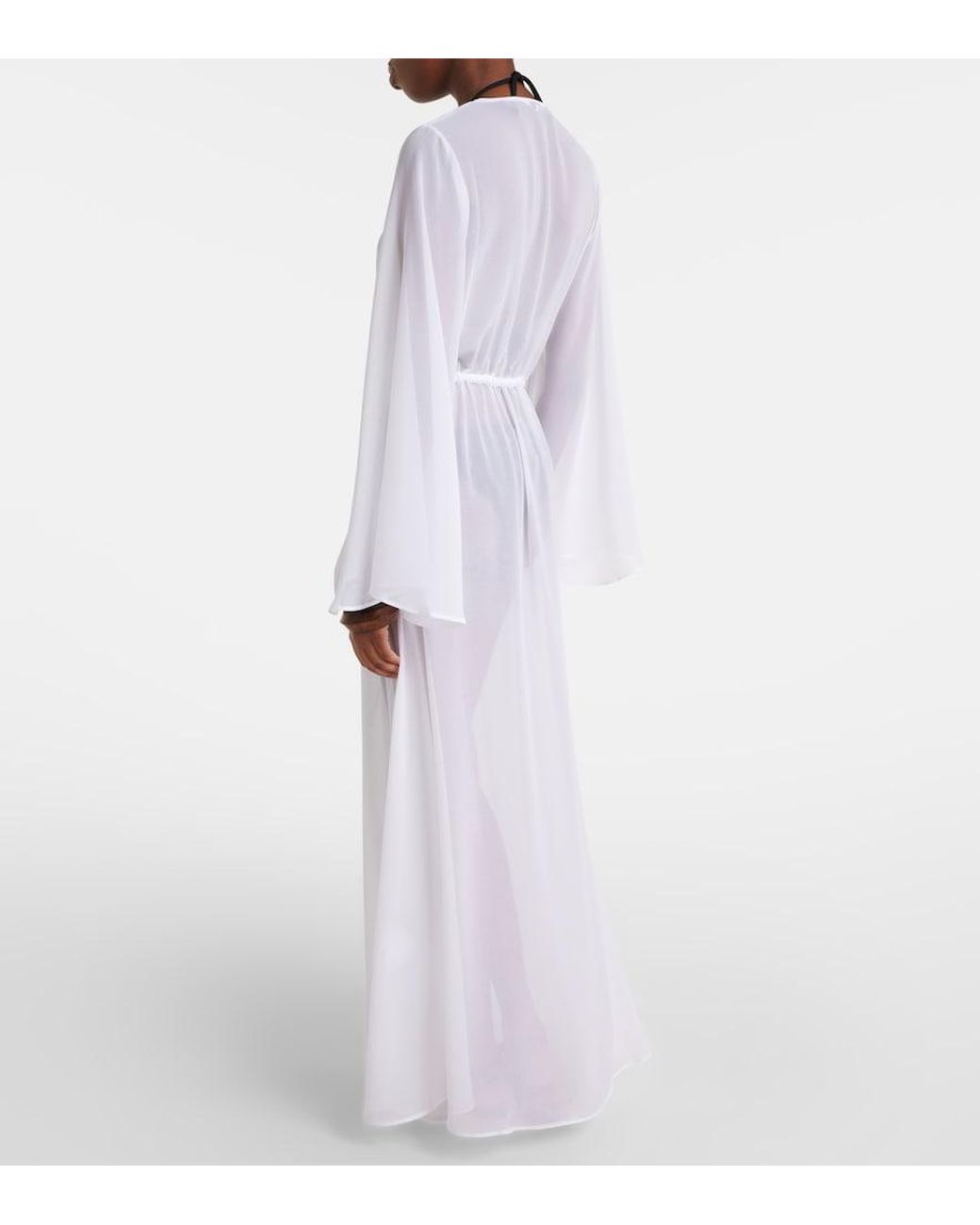 Alexandra Miro White Betty Sheer Kaftan