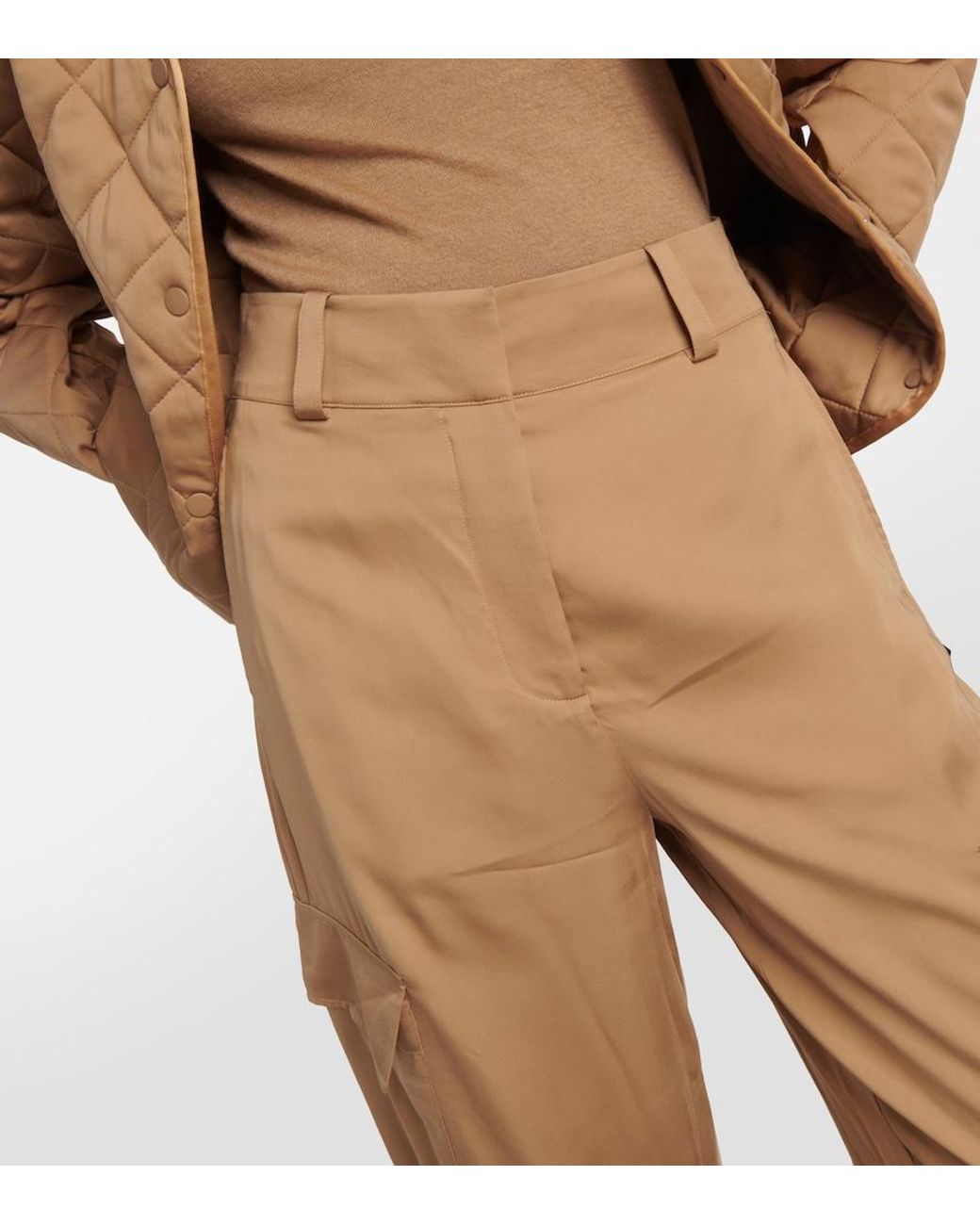 Joseph Natural Treveris High-Rise Tapered Pants