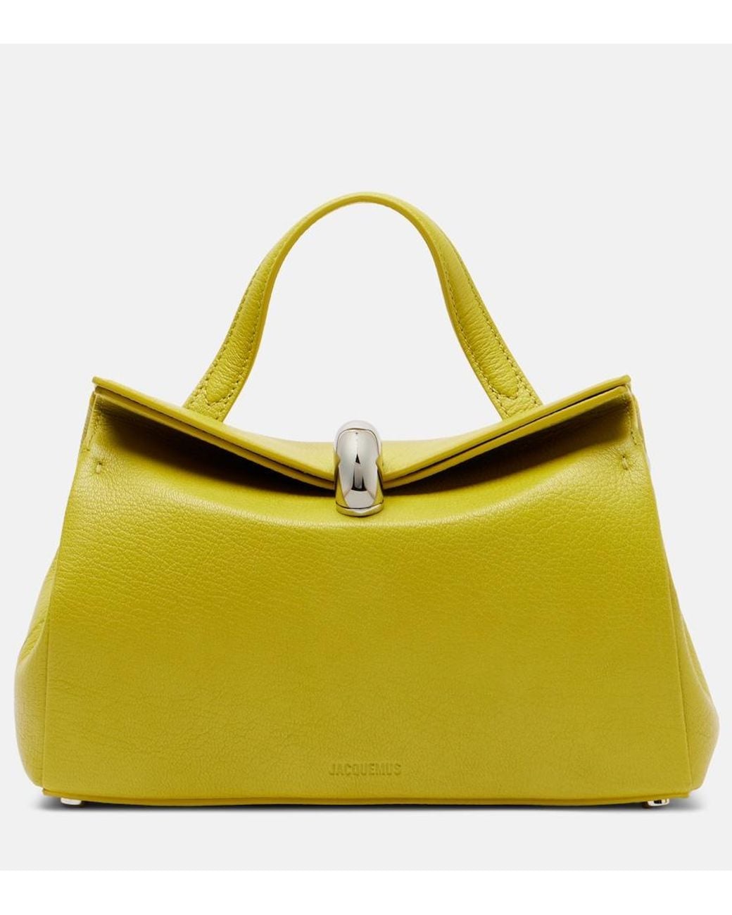 Jacquemus Yellow Valerie Small Leather Top-Handle Bag