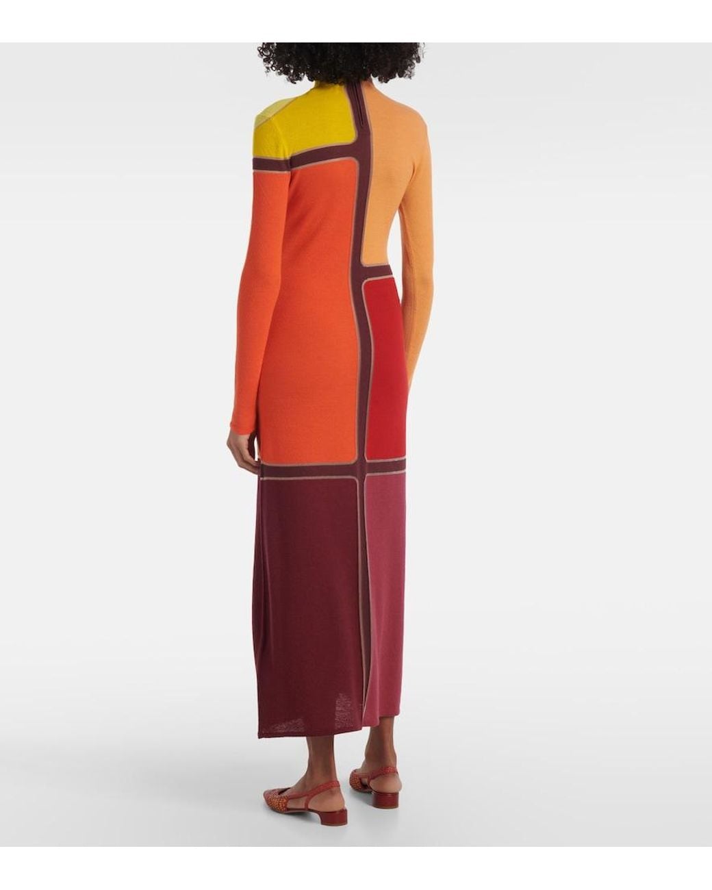 Gabriela Hearst Red Apollonis Wool And Cashmere Maxi Dress