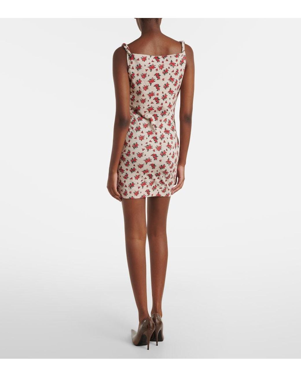 Vivienne Westwood White Anna Floral Cotton Jersey Minidress