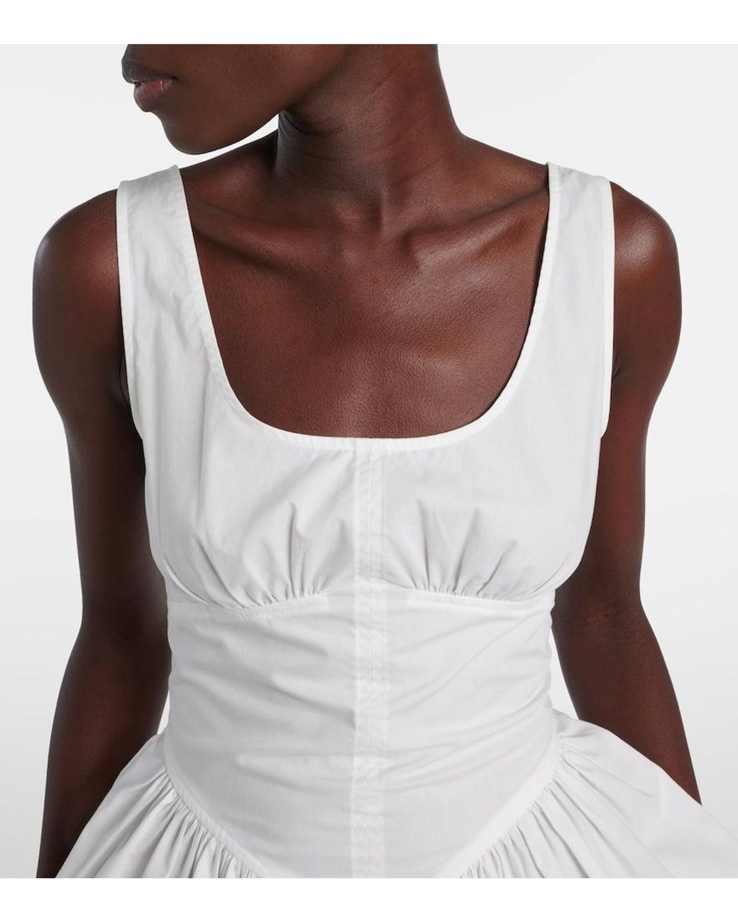 Proenza Schouler White Label Bader Cotton-Blend Poplin Top