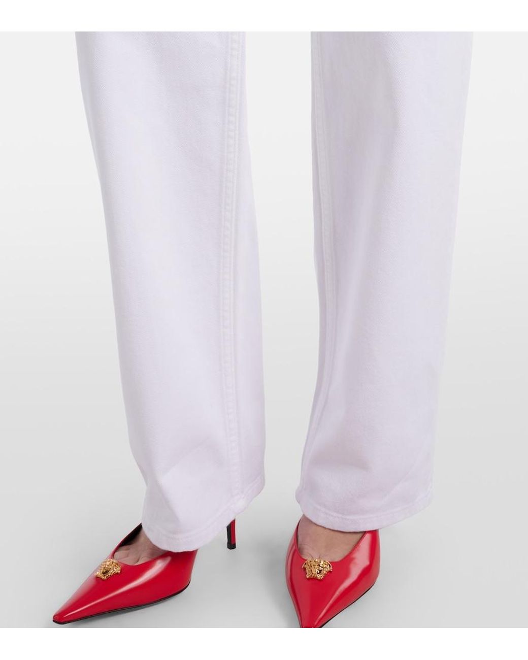 Versace White Medusa '95 Straight Jeans