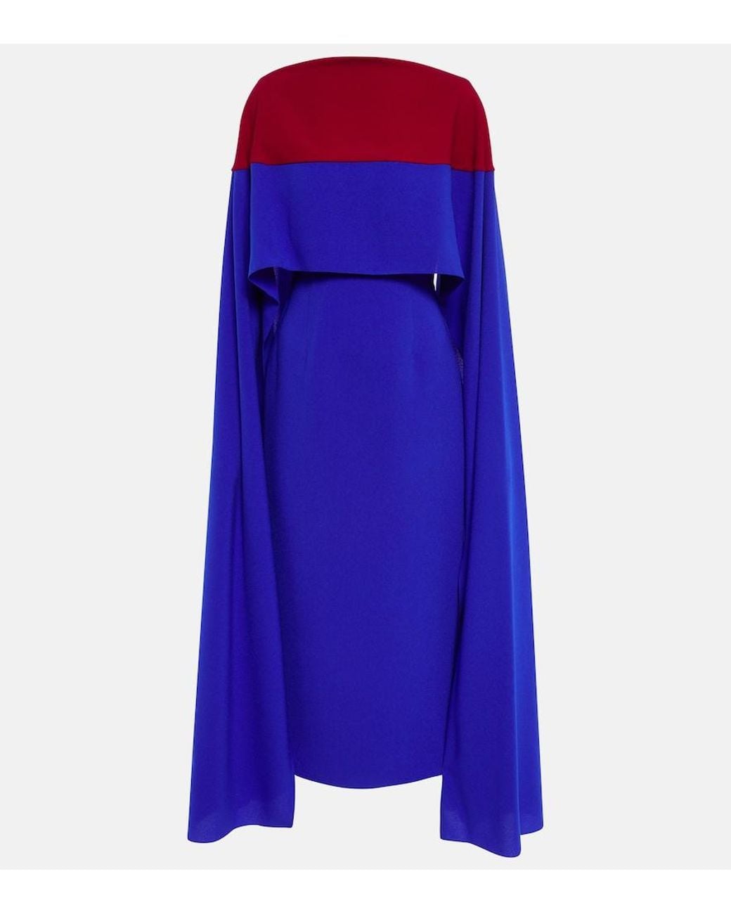 Roksanda Blue Elina Cape Midi Dress