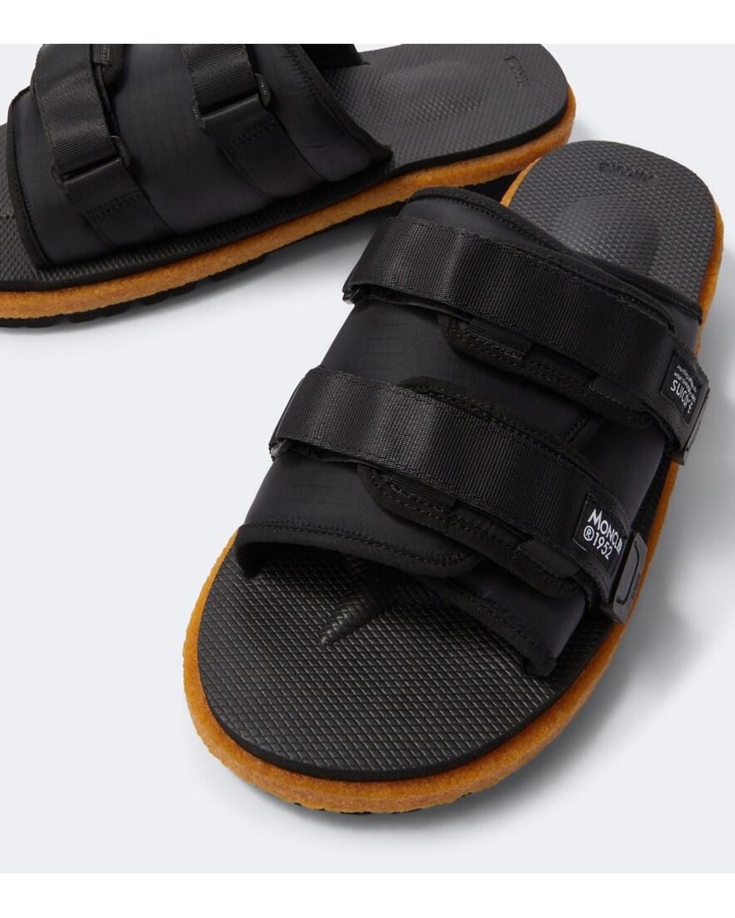 Moncler Genius Black Sliders for men