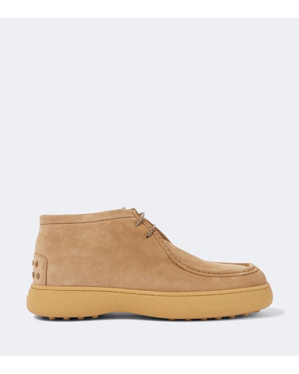Tod's Natural Suede Lace-Up Boots for men