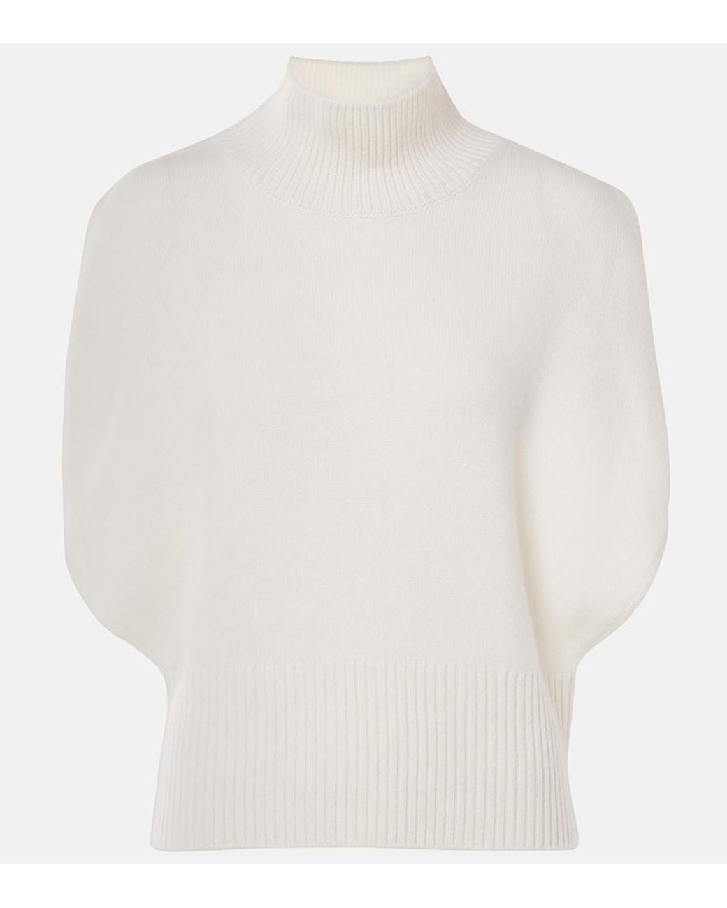 Lisa Yang White Zaya Cashmere Top