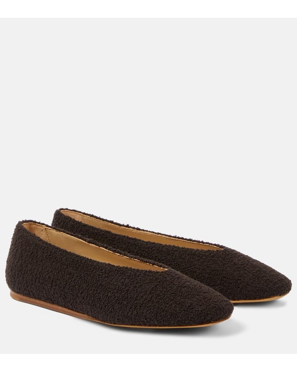 Le Monde Beryl Brown Regency Canvas Ballet Flats