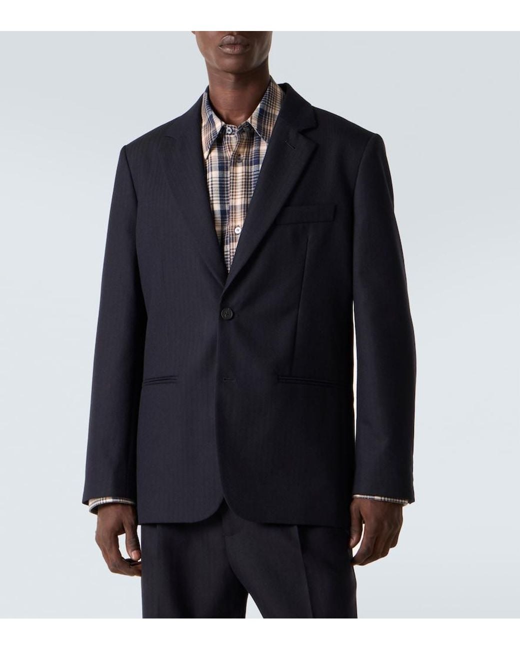 Studio Nicholson Blue X Aaron Levine Burlington Wool Blazer for men