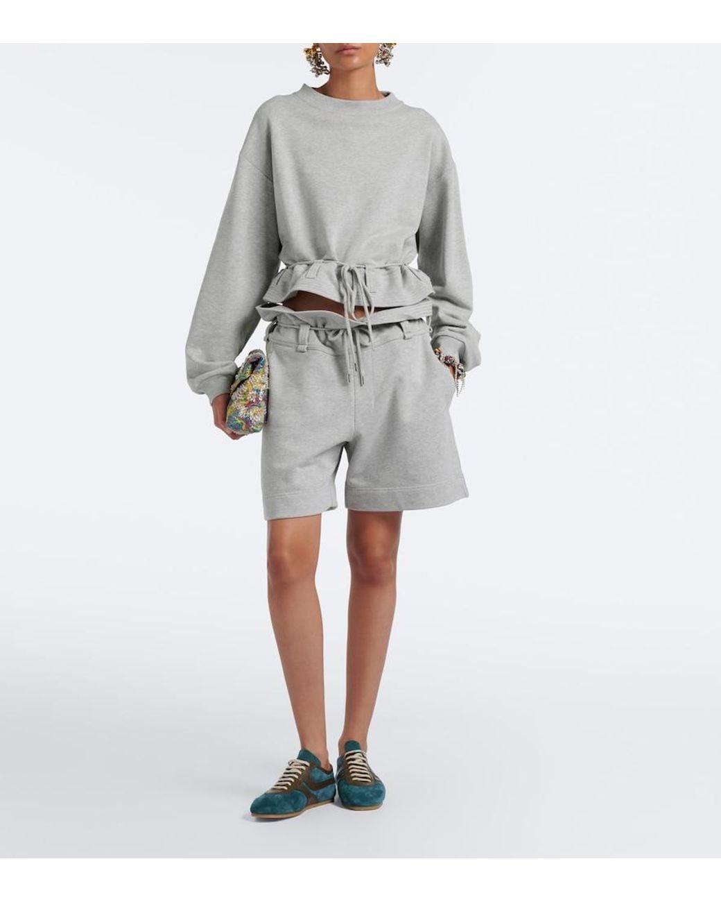 Dries Van Noten Gray Cotton Jersey Sweatshirt
