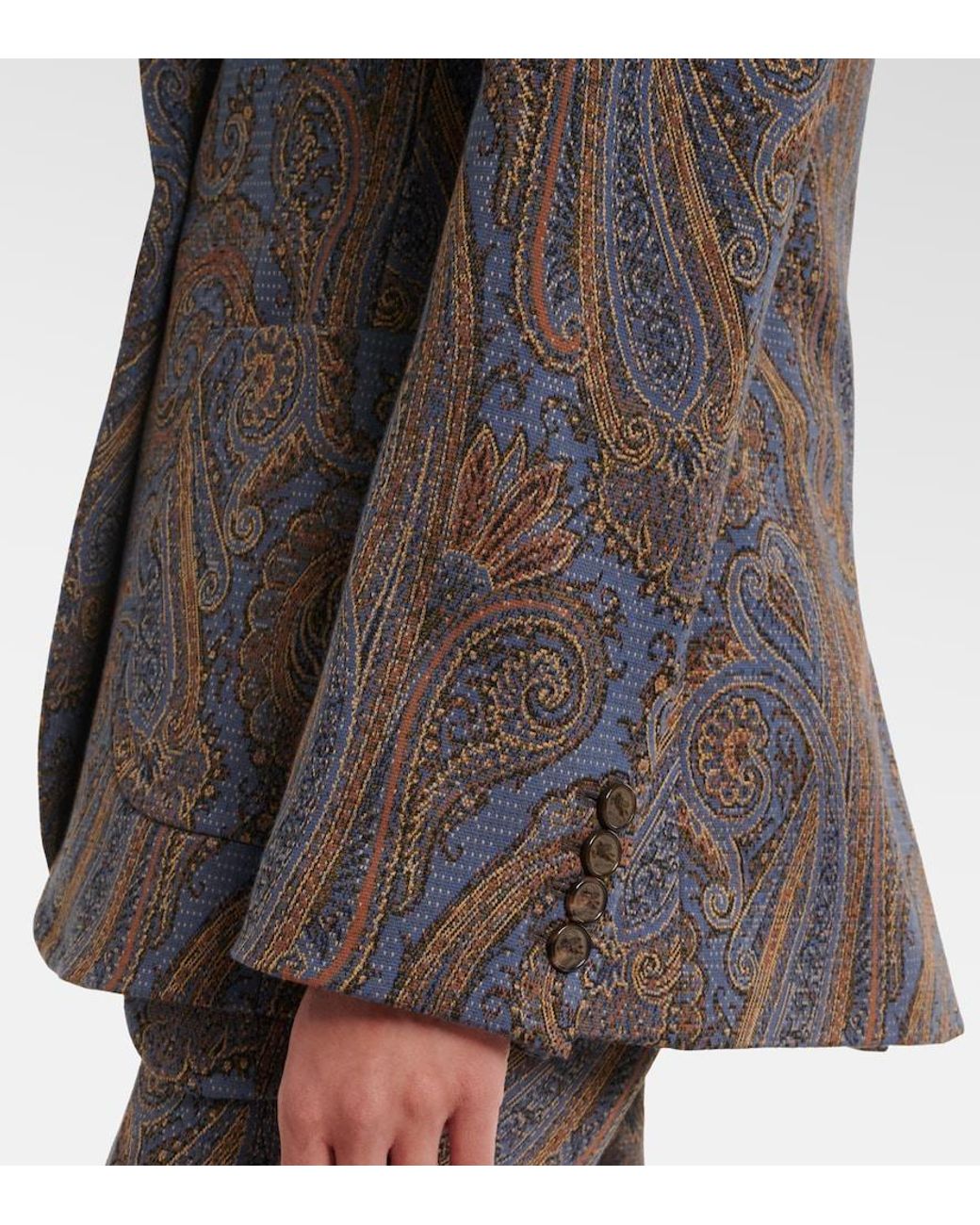 Etro Black Paisley Jacquard Blazer