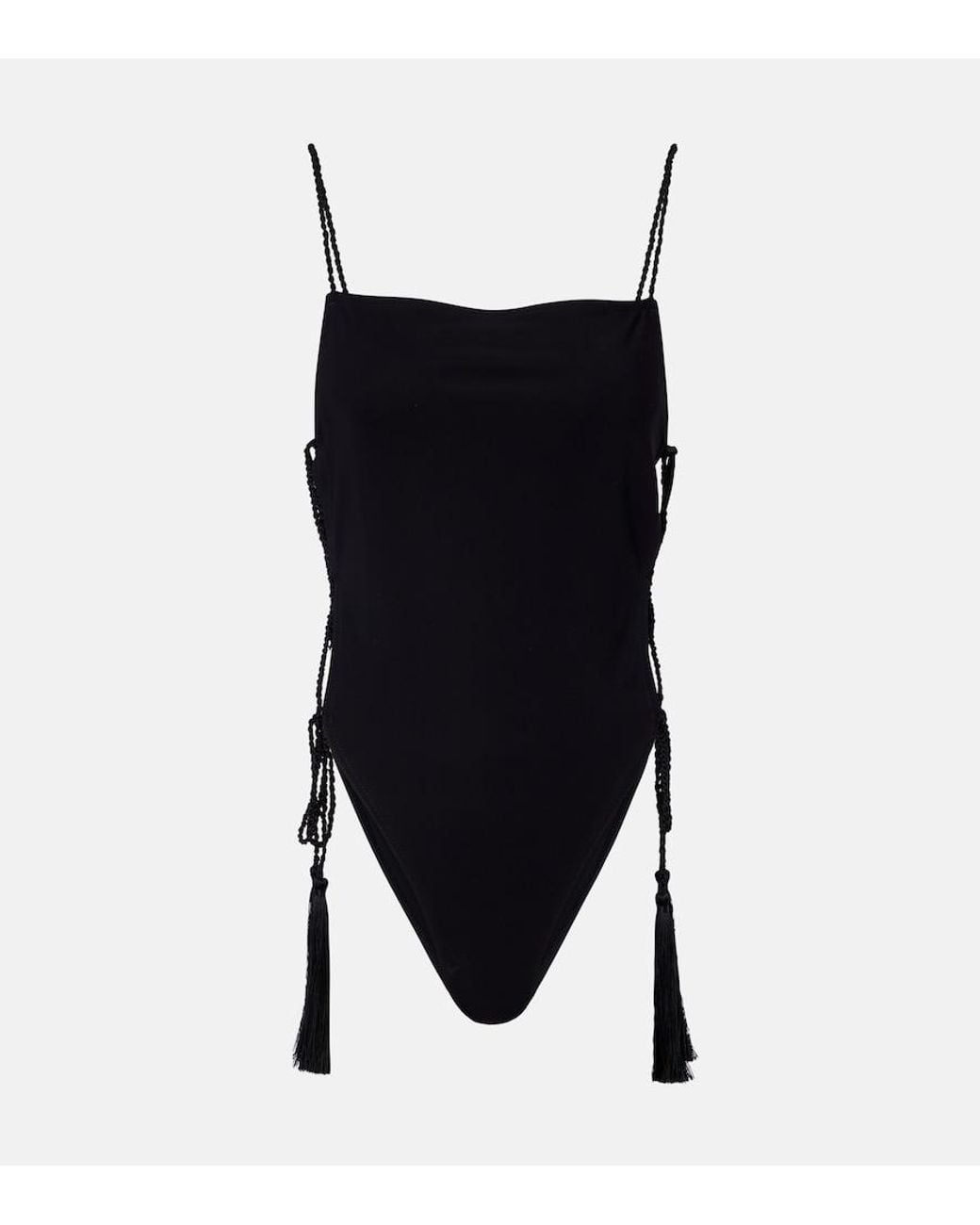 Alaïa Black Tasselled Swimsuit