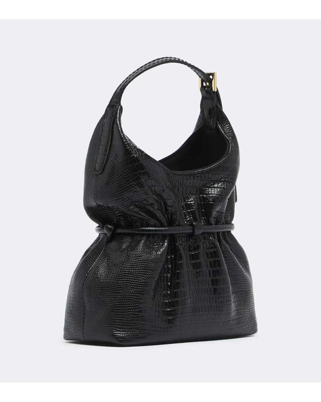 Balmain Black Sphynx Mini Leather Top-Handle Bag