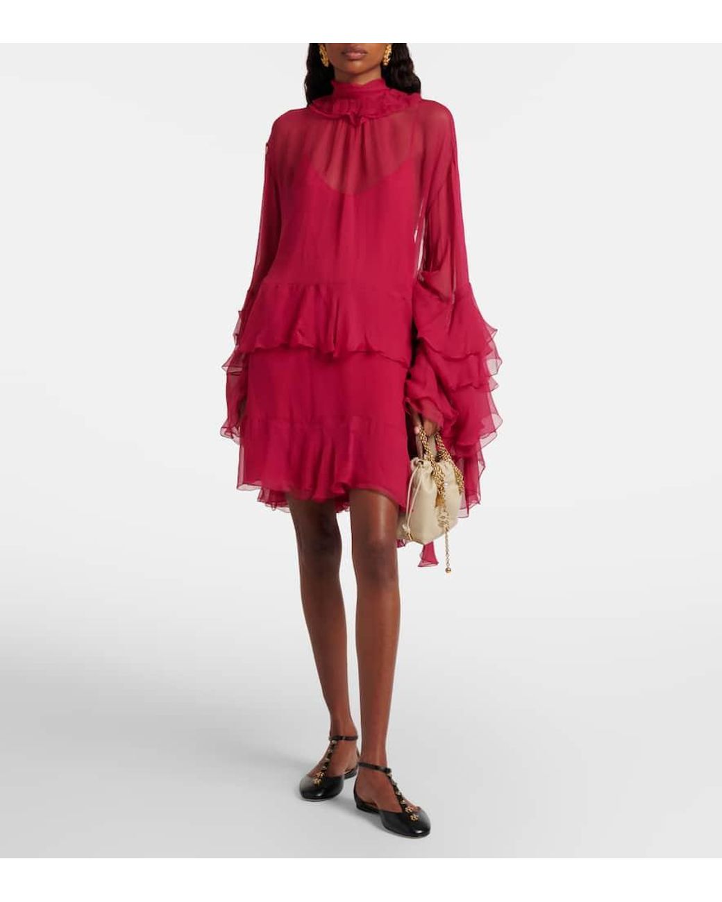 Chloé Metallic Icons Mini Leather Bucket Bag