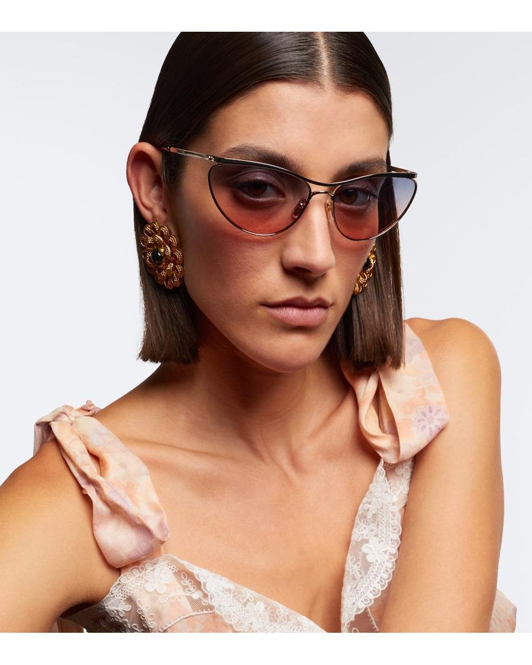 Chloé Pink Fashion Show Cat-Eye Sunglasses
