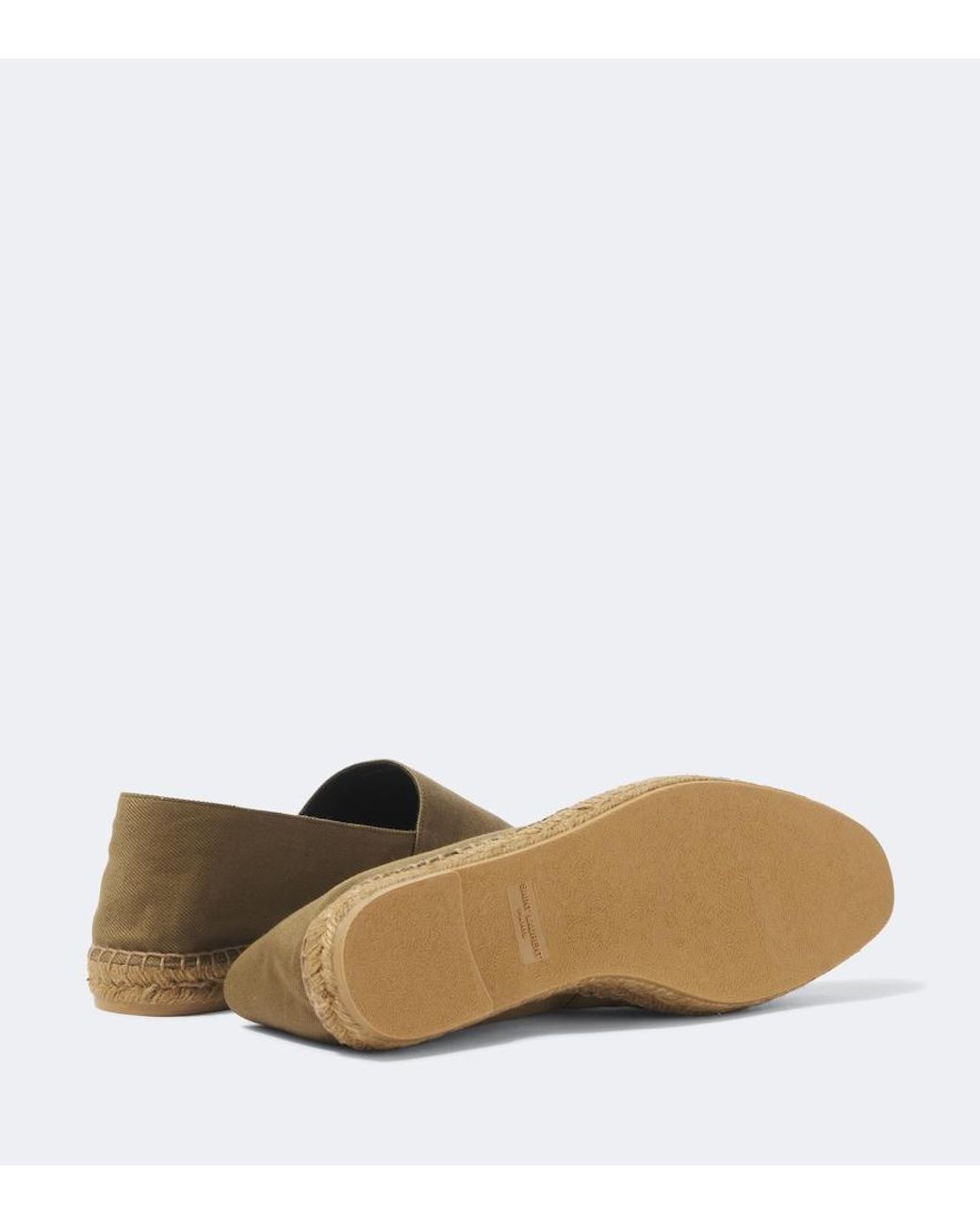 Saint Laurent Green Cassandre Gabardine Espadrilles for men