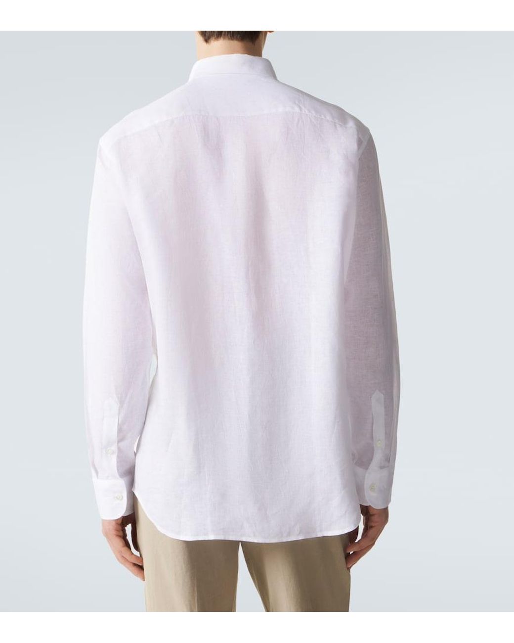 Brioni White Linen Shirt for men