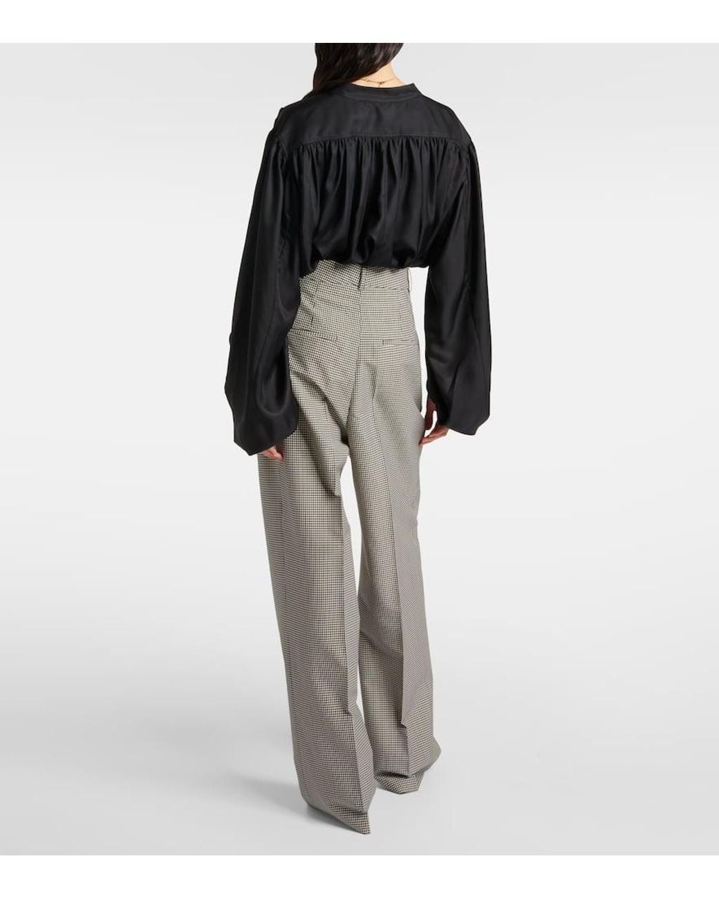 Rohe Gray Weite Hose Aus Einem Wollgemisch