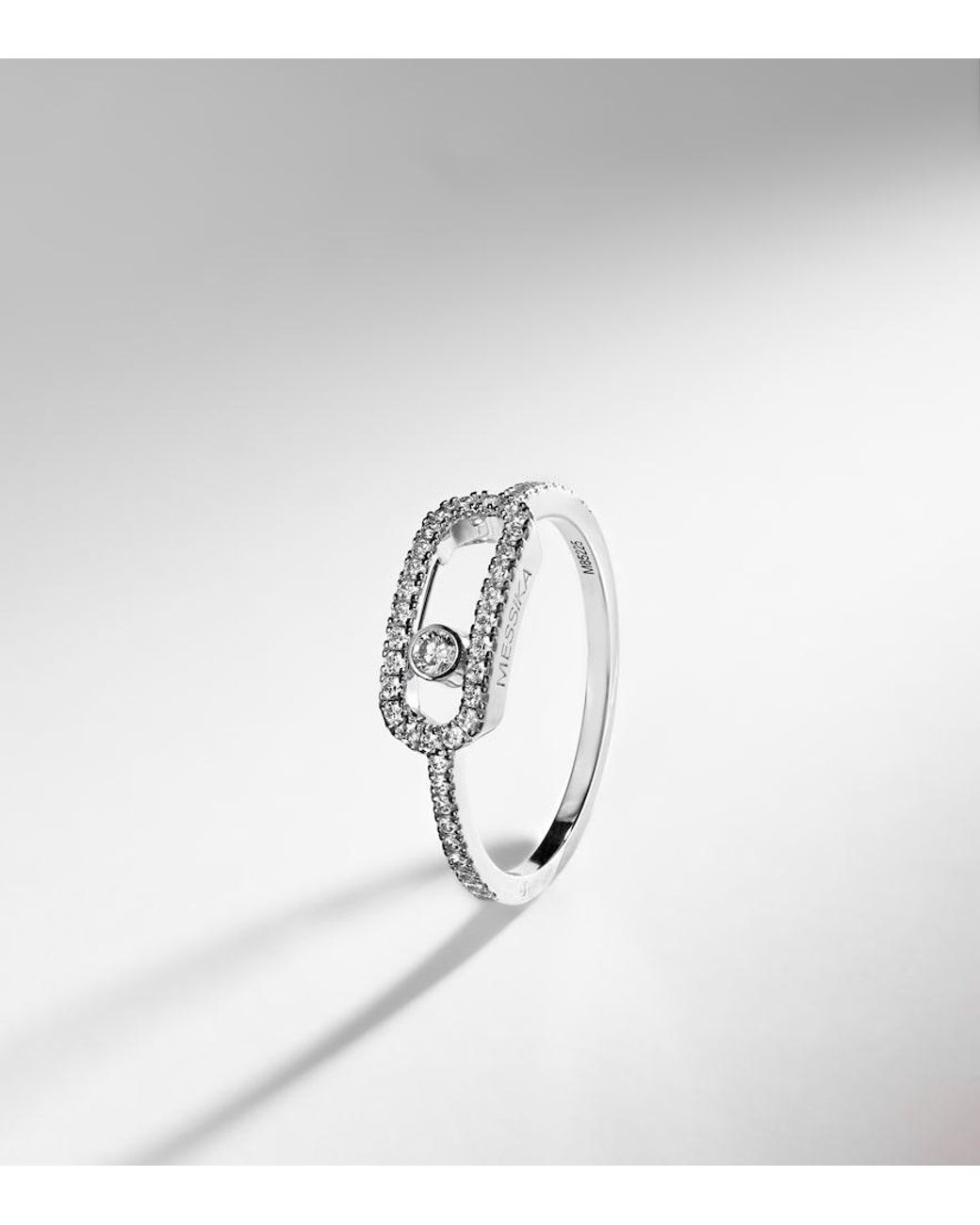 Messika White Move Uno 18Kt Ring With Diamonds