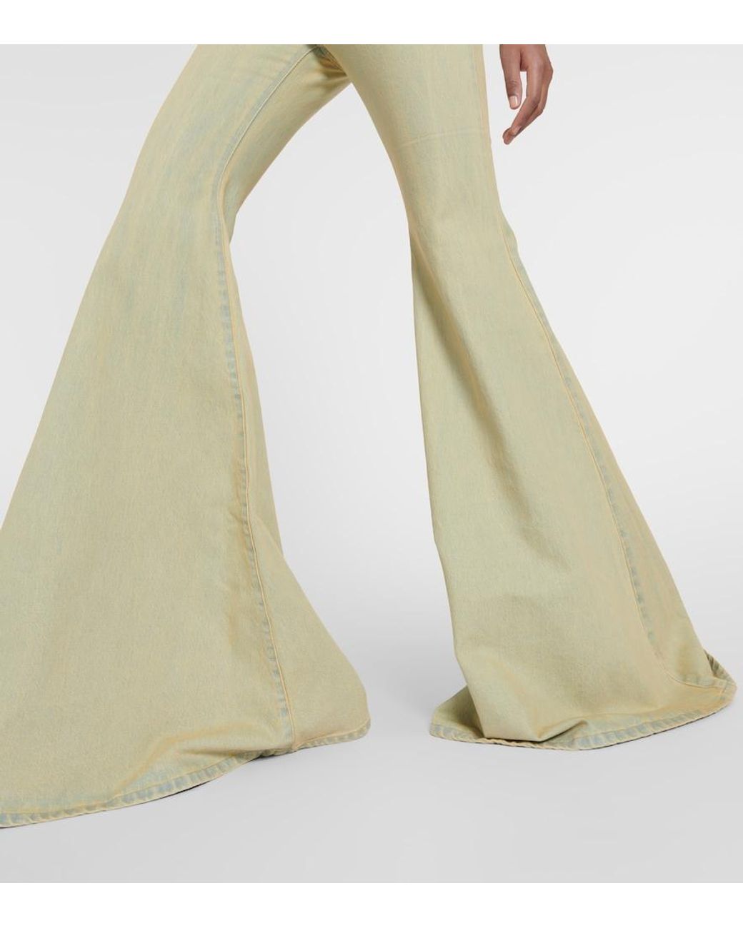 Vetements Green High-Rise Flared Jeans