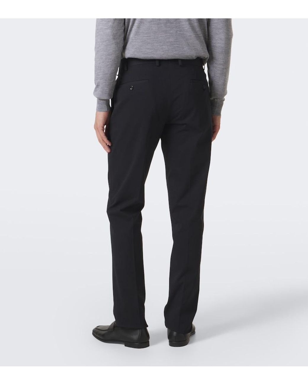 Lardini Blue Cotton-Blend Slim Pants for men