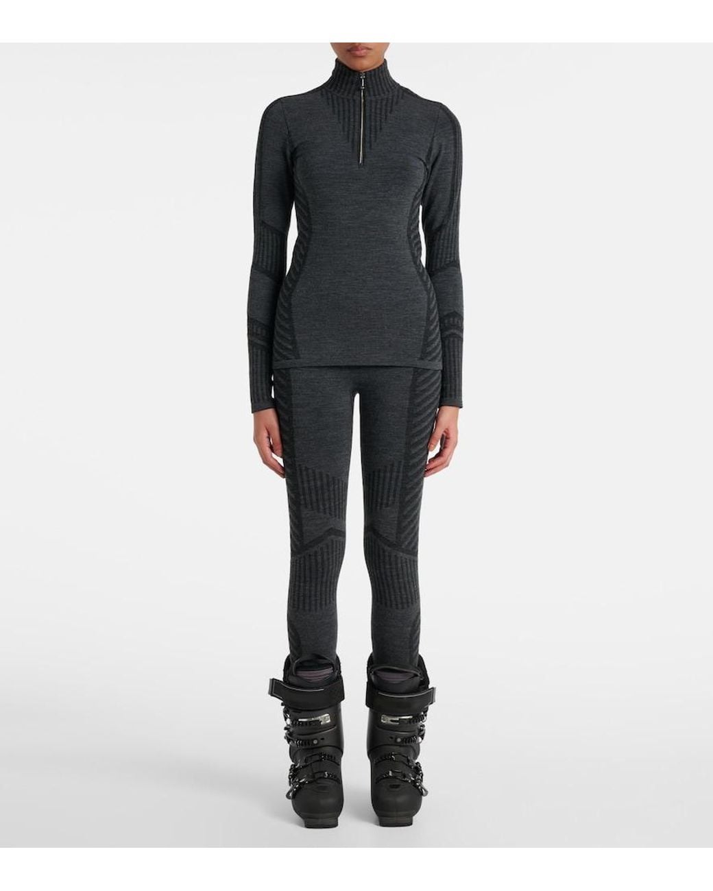 Fusalp Gray Seamela High-Rise Technical Leggings
