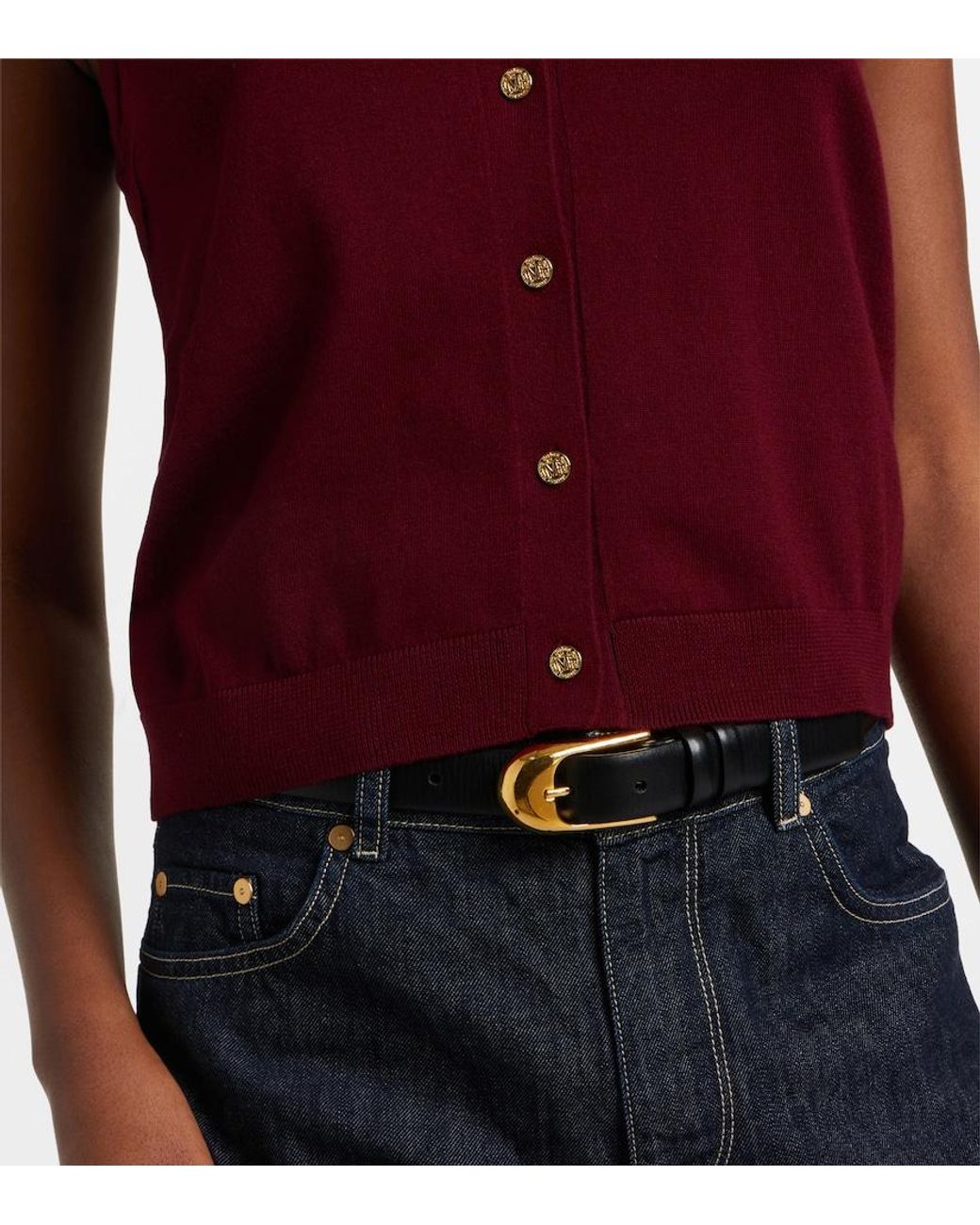 Max Mara Purple Cotton And Silk Vest