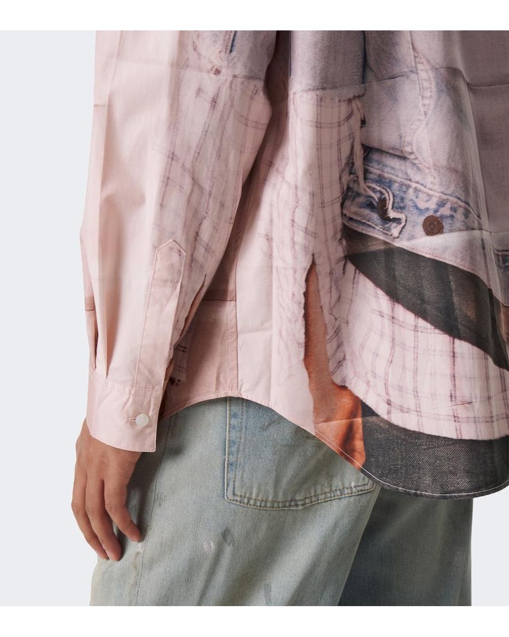 Camicia di Acne in Pink da Uomo