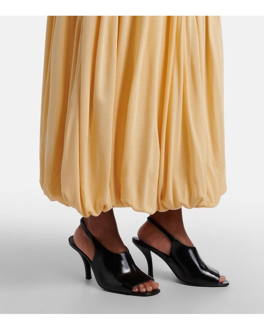 Totême Natural Gathered Jersey Midi Skirt
