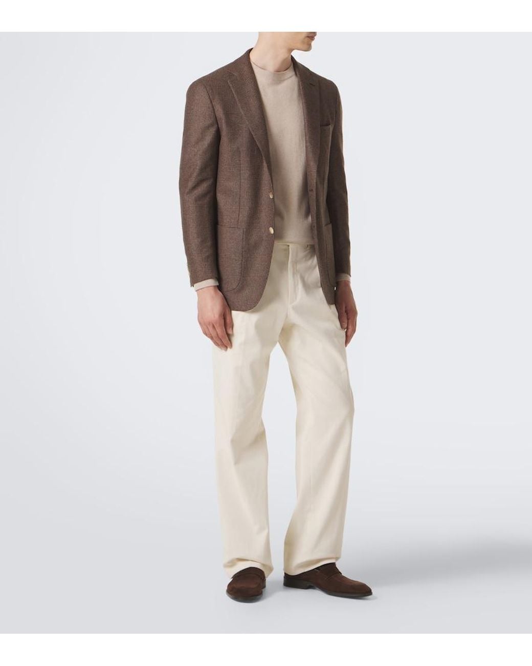 Canali Brown Suede Penny Loafers for men