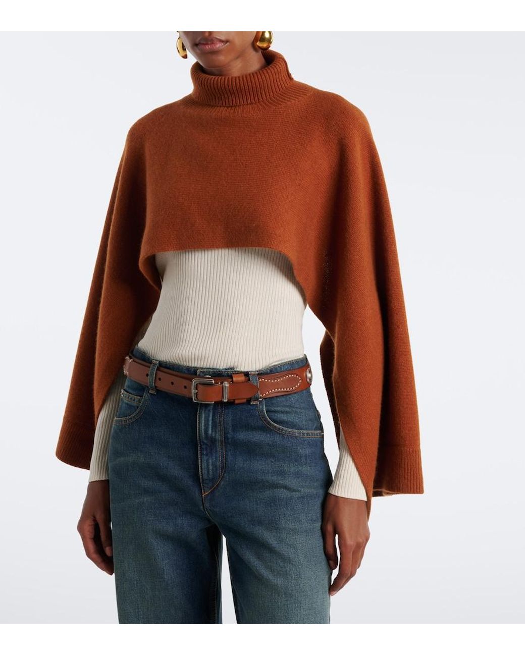 Isabel Marant Brown Marina Wool And Cashmere Poncho