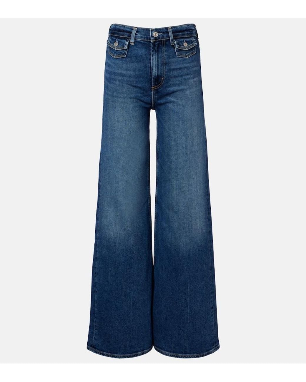 Citizens of Humanity Blue Issy High-Rise Wide-Leg Jeans